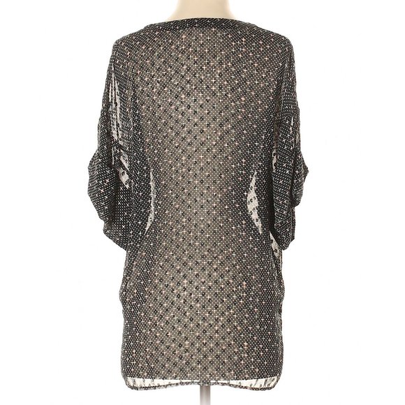 CABI #239 Sheer Black Swiss Polka Dots Blouse sz S - Picture 5 of 14